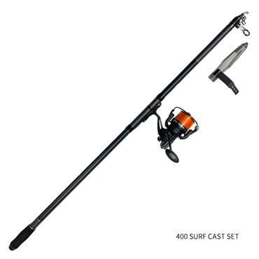 CROWNPEACKS  SURFCAST【振出投げ竿とリールのセット/投げ釣り/防波堤/ブッコミ釣り】(400)